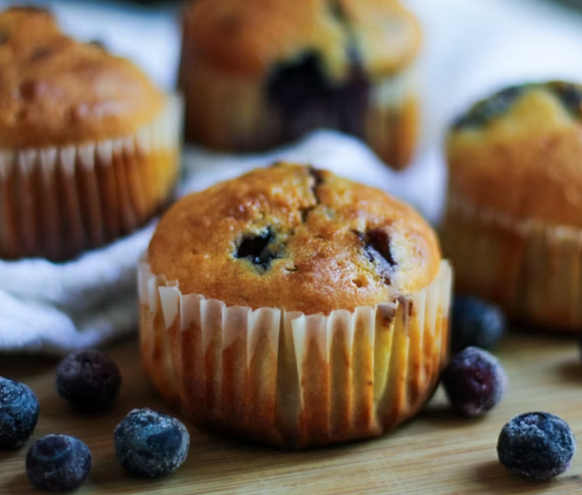 blueberry drip muffins
